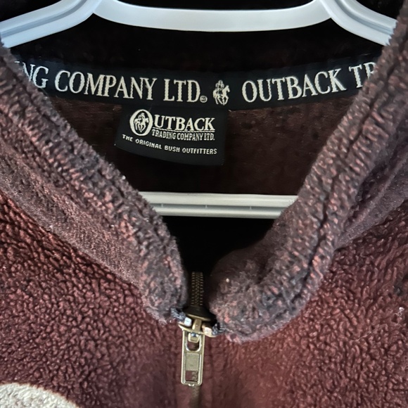 Men's Outback Full Zipper Fleece Jacket w/Full Moon & Wolf Graphics - Picture 5 of 5